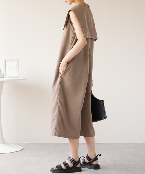 IAMUSE（アイアミューズ）の「ライトシャークスキン2wayオールインワン S0956【IAMUSE】（つなぎ/オールインワン・レディース・ブラック/モカ・FREE）」の19枚目の写真