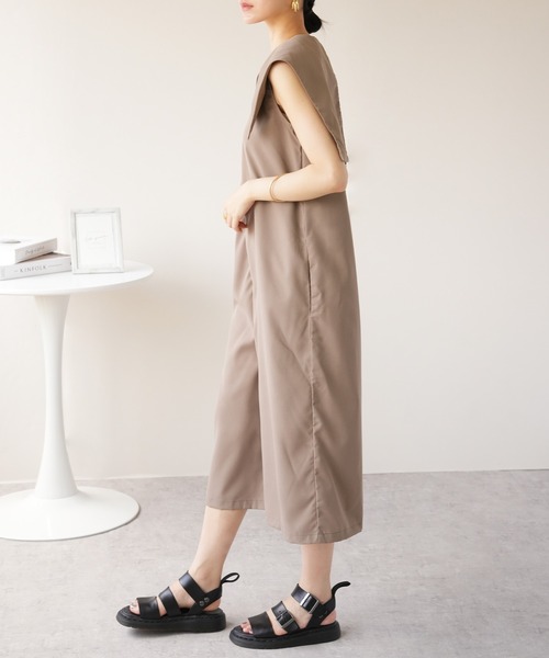 IAMUSE（アイアミューズ）の「ライトシャークスキン2wayオールインワン S0956【IAMUSE】（つなぎ/オールインワン・レディース・ブラック/モカ・FREE）」の22枚目の写真