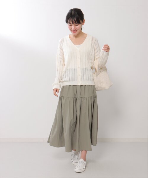 LBC（エルビーシー）の「ナイロンワッシャーギャザースカート（スカート・レディース・オリーブ/ブラック・M）」の19枚目の写真