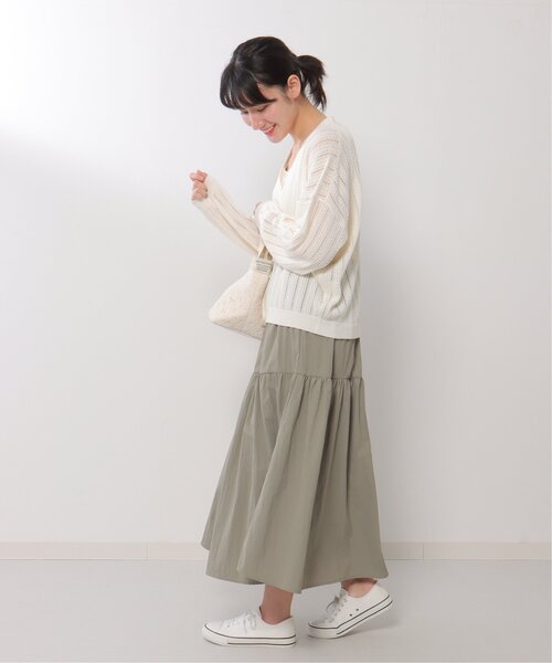 LBC（エルビーシー）の「ナイロンワッシャーギャザースカート（スカート・レディース・オリーブ/ブラック・M）」の18枚目の写真