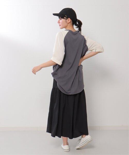 LBC（エルビーシー）の「ナイロンワッシャーギャザースカート（スカート・レディース・オリーブ/ブラック・M）」の16枚目の写真