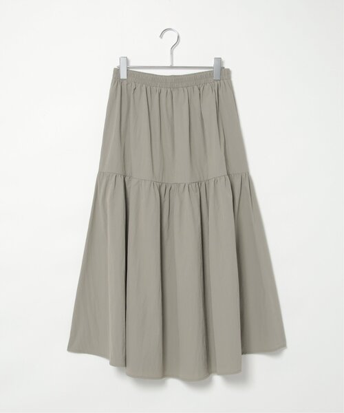 LBC（エルビーシー）の「ナイロンワッシャーギャザースカート（スカート・レディース・オリーブ/ブラック・M）」の5枚目の写真