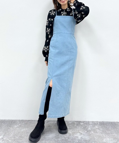 FOREVER 21(フォーエバー トゥエンティーワン)の「Iラインキャミワンピース(ワンピース・レディース・ブルー/ブラック/グレー系その他/ホワイト・MEDIUM/SMALL)」の4枚目の写真