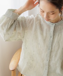 flower | バンドカラーバルーンブラウス2(シャツ/ブラウス)