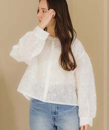 flower | バンドカラーバルーンブラウス2(シャツ/ブラウス)