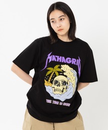 『mahagrid/マハグリッド』SKULL WAVE TEE/スカルウエーブ 半袖 カットソー