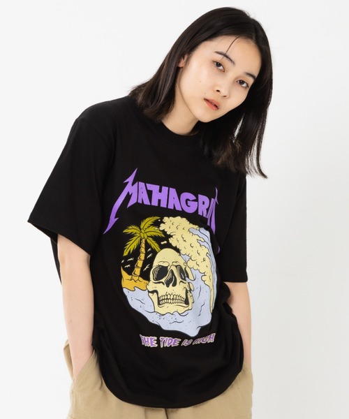 mahagrid/マハグリッド』SKULL WAVE TEE/スカルウエーブ 半袖