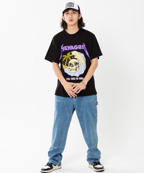 【mahagrid】23SS★ SKULL WAVE TEE セール】『mahagrid/マハグリッド』SKULL WAVE TEE/スカル