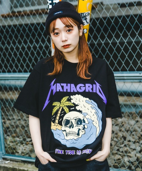 mahagrid/マハグリッド』SKULL WAVE TEE/スカルウエーブ 半袖