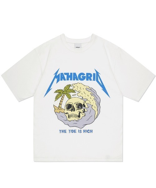 マゲフクロウ様　S (シェ) mahagrid/マハグリッド』SKULL WAVE TEE/スカルウエーブ 半袖