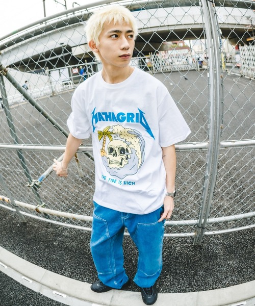 mahagrid/マハグリッド』SKULL WAVE TEE/スカルウエーブ 半袖