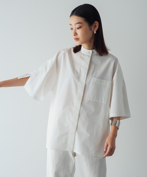 russet(ラシット)の「《qurumu》スリットスリーブシャツ(O-071)(シャツ/ブラウス・レディース・ホワイト系その他/ホワイト/ブルー系その他・FREE)」の13枚目の写真