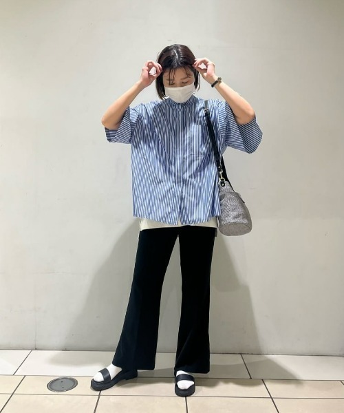 russet(ラシット)の「《qurumu》スリットスリーブシャツ(O-071)(シャツ/ブラウス・レディース・ホワイト系その他/ホワイト/ブルー系その他・FREE)」の22枚目の写真