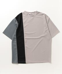 ANPAS | Georgette Color Switching Design Oversized T-shirt/ジョーゼット 切り替え オーバーサイズ Tシャツ(Tシャツ/カットソー)