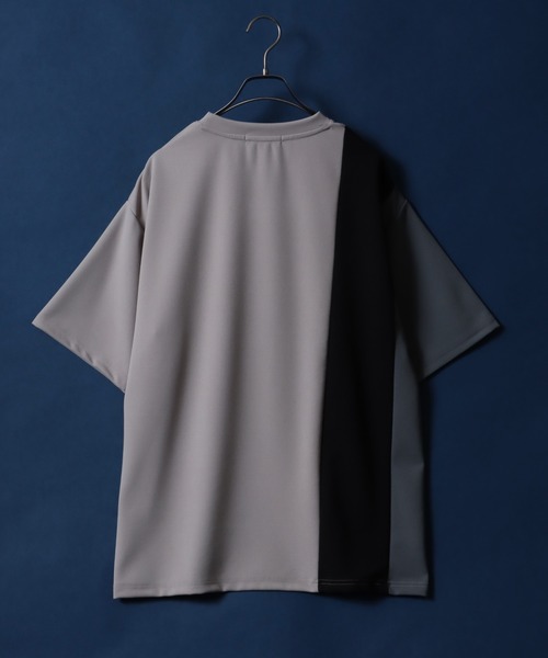 ANPAS(アンパス)の「Georgette Color Switching Design Oversized T-shirt/ジョーゼット 切り替え ビッグシルエット Tシャツ(Tシャツ/カットソー・メンズ・グレイッシュベージュ/ホワイト/ブラック・M/L)」の12枚目の写真