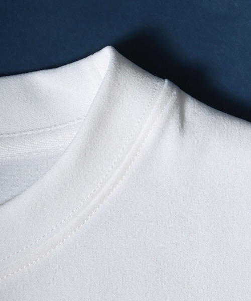ANPAS(アンパス)の「Georgette Color Switching Design Oversized T-shirt/ジョーゼット 切り替え ビッグシルエット Tシャツ(Tシャツ/カットソー・メンズ・グレイッシュベージュ/ホワイト/ブラック・M/L)」の13枚目の写真