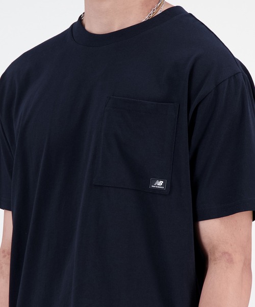 Tシャツ・カットソー New Balance UNI NB BOY NATURE  SHORT SLEEVE T-SHIRT SE セール】NB Essentials ポケット ショートスリーブTシャツ（T