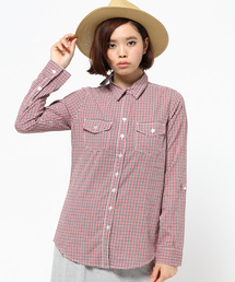 AZUL by moussy | 配色スモールチェックWポケ長袖T/Bシャツ(シャツ/ブラウス)