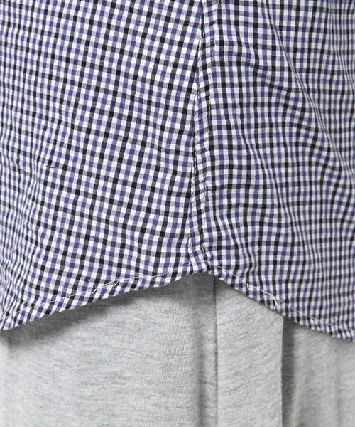 AZUL by moussy（アズールバイマウジー）の「配色スモールチェックWポケ長袖T/Bシャツ（シャツ/ブラウス・レディース・レッド系その他/ダークネイビー・MEDIUM/SMALL/LARGE）」の12枚目の写真