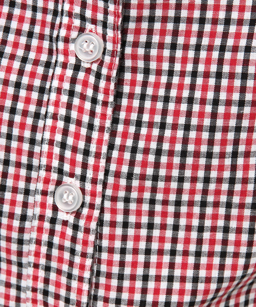 AZUL by moussy（アズールバイマウジー）の「配色スモールチェックWポケ長袖T/Bシャツ（シャツ/ブラウス・レディース・レッド系その他/ダークネイビー・MEDIUM/SMALL/LARGE）」の7枚目の写真