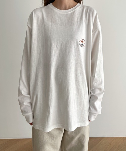 El mar（エルマール）の「El mar(エルマール) "DAYBREAK"ロングTシャツ（Tシャツ/カットソー・レディース・ホワイト・ONE SIZE）」の5枚目の写真
