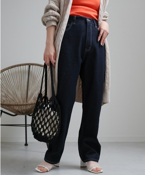 sakishimatokyo（サキシマトーキョー）の「ストレートデニムパンツ/ハイウエスト（デニムパンツ・レディース・インディゴブルー/ブルー/ライトブルー・M/L）」の3枚目の写真