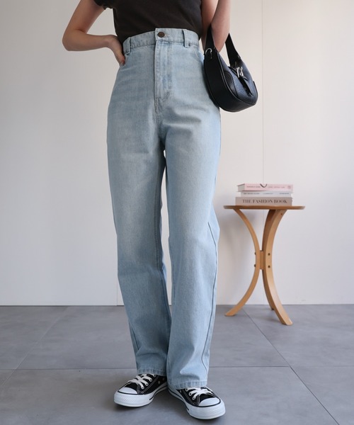 sakishimatokyo（サキシマトーキョー）の「ストレートデニムパンツ/ハイウエスト（デニムパンツ・レディース・インディゴブルー/ブルー/ライトブルー・M/L）」の2枚目の写真