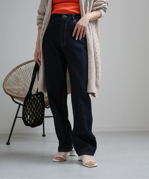 sakishimatokyo（サキシマトーキョー）の「ストレートデニムパンツ/ハイウエスト（デニムパンツ・レディース・インディゴブルー/ブルー/ライトブルー・M/L）」の16枚目の写真