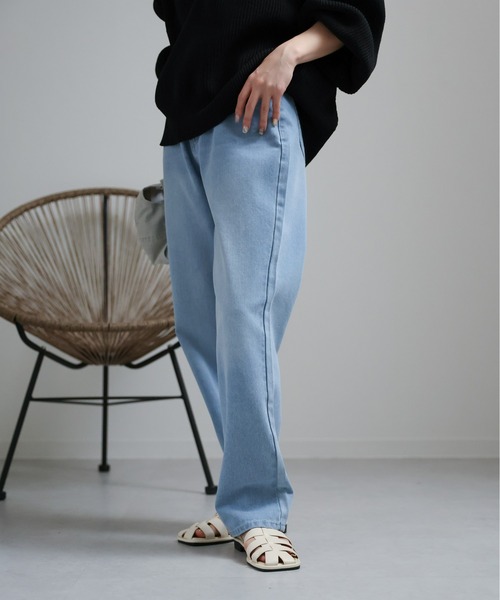 sakishimatokyo（サキシマトーキョー）の「ストレートデニムパンツ/ハイウエスト（デニムパンツ・レディース・インディゴブルー/ブルー/ライトブルー・M/L）」の18枚目の写真