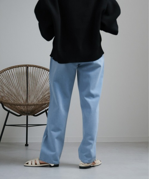 sakishimatokyo（サキシマトーキョー）の「ストレートデニムパンツ/ハイウエスト（デニムパンツ・レディース・インディゴブルー/ブルー/ライトブルー・M/L）」の7枚目の写真