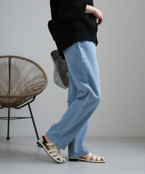 sakishimatokyo（サキシマトーキョー）の「ストレートデニムパンツ/ハイウエスト（デニムパンツ・レディース・インディゴブルー/ブルー/ライトブルー・M/L）」の19枚目の写真