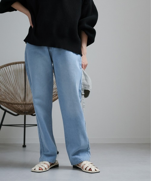 sakishimatokyo（サキシマトーキョー）の「ストレートデニムパンツ/ハイウエスト（デニムパンツ・レディース・インディゴブルー/ブルー/ライトブルー・M/L）」の15枚目の写真