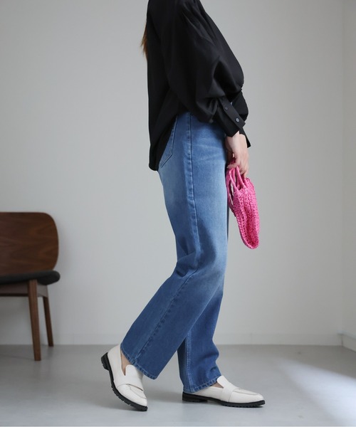 sakishimatokyo（サキシマトーキョー）の「ストレートデニムパンツ/ハイウエスト（デニムパンツ・レディース・インディゴブルー/ブルー/ライトブルー・M/L）」の22枚目の写真