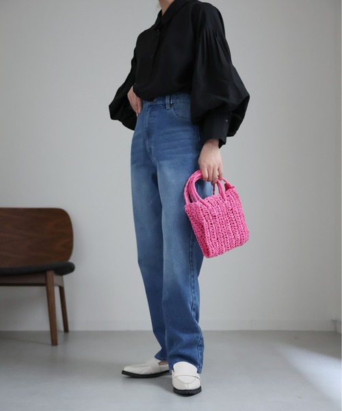 sakishimatokyo（サキシマトーキョー）の「ストレートデニムパンツ/ハイウエスト（デニムパンツ・レディース・インディゴブルー/ブルー/ライトブルー・M/L）」の21枚目の写真