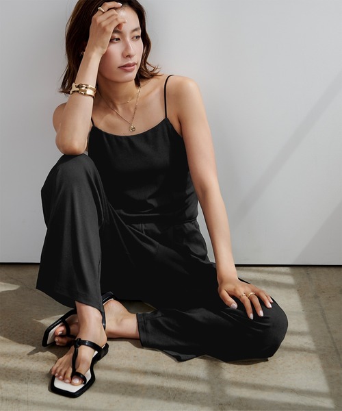 UR'S(ユアーズ)の「キャミソールオールインワン/ラッシュガード(ラッシュガード・レディース・ブラック/カーキ・S/M/L)」の2枚目の写真