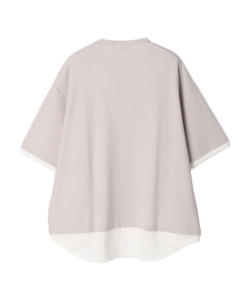 CRAFT STANDARD BOUTIQUE（クラフトスタンダードブティック）の「梨地カットラウンドヘムフェイクレイヤードTEE（Tシャツ/カットソー・メンズ・ライトグレー/ブラック/ブルー・M/L/XL）」の22枚目の写真