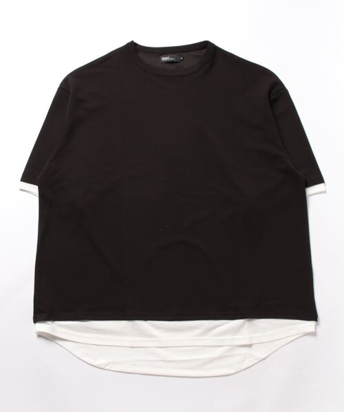 CRAFT STANDARD BOUTIQUE（クラフトスタンダードブティック）の「梨地カットラウンドヘムフェイクレイヤードTEE（Tシャツ/カットソー・メンズ・ライトグレー/ブラック/ブルー・M/L/XL）」の12枚目の写真