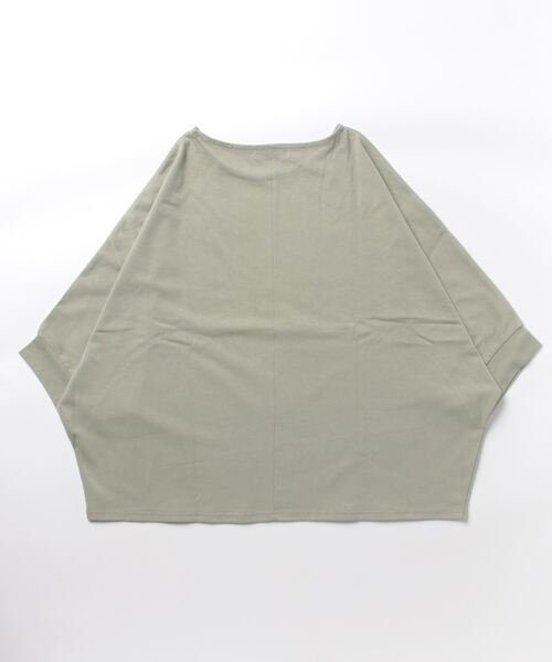 nissen（ニッセン）の「綿１００％バスクドルマントップス（７分袖）（Tシャツ/カットソー・レディース・オフホワイト/ブラック/グリーン/グレイッシュベージュ・S～Ｍ/L～LL）」の5枚目の写真