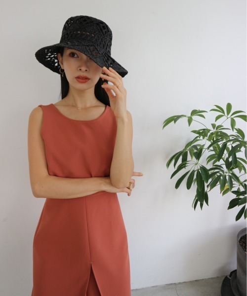 TRUNC（トランクエイティーエイト）の「Center Tuck Flare Dress（ワンピース・レディース・テラコッタ/ブラック系その他・FREE）」の8枚目の写真