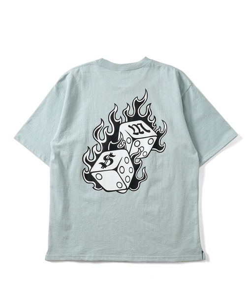 FRUIT OF THE LOOM（フルーツオブザルーム）の「FRUIT OF THE LOOM x MFC STORE DICE FLAME S/S TEE（Tシャツ/カットソー・メンズ・インディゴブルー/サックスブルー/ホワイト/ブラック/グレー系/ピンク系・M/XL/L）」の22枚目の写真