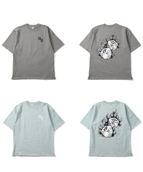 FRUIT OF THE LOOM（フルーツオブザルーム）の「FRUIT OF THE LOOM x MFC STORE DICE FLAME S/S TEE（Tシャツ/カットソー・メンズ・インディゴブルー/サックスブルー/ホワイト/ブラック/グレー系/ピンク系・M/XL/L）」の9枚目の写真