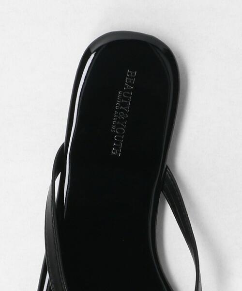 BEAUTY&YOUTH UNITED ARROWS（ビューティーアンドユースユナイテッドアローズ）の「フェイクレザー トングサンダル（サンダル・レディース・ブラック/ターコイズブルー/シルバー・37/35/36/38）」の8枚目の写真