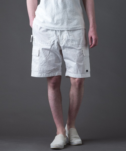 Buffalo Bobs(バッファローボブズ)の「ESERCITO-SHORTS(エジルチト ショーツ)タクティカル カーゴショーツ(カーゴパンツ・メンズ・ホワイト/ブラック/オリーブ・1-2/2-3)」の7枚目の写真