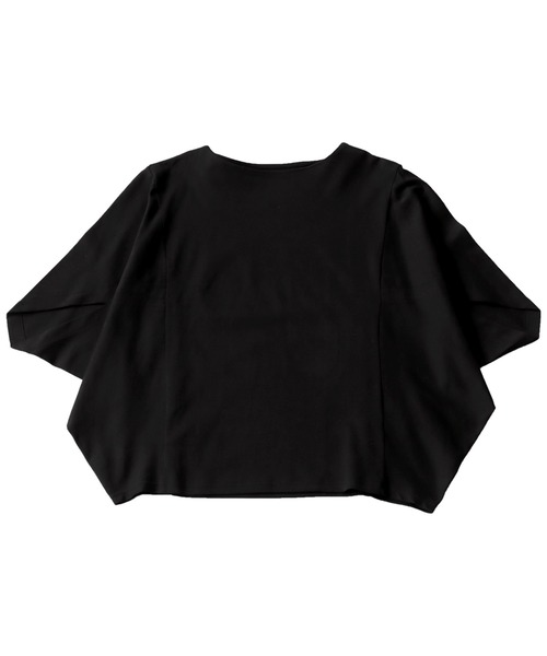 antiqua(アンティカ)の「綿100%ボートネックドルマントップス(Tシャツ/カットソー・レディース・ブラック/オフホワイト・FREE)」の22枚目の写真