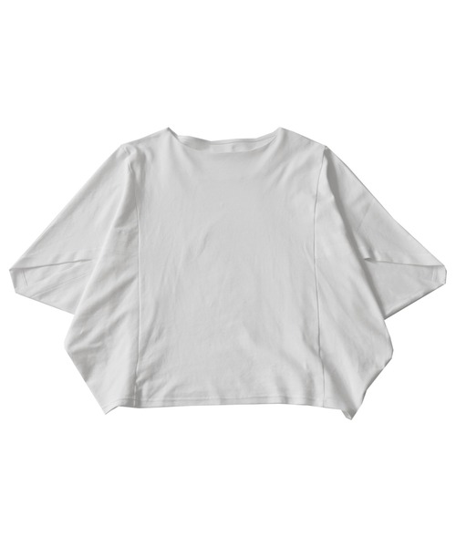 antiqua(アンティカ)の「綿100%ボートネックドルマントップス(Tシャツ/カットソー・レディース・ブラック/オフホワイト・FREE)」の21枚目の写真