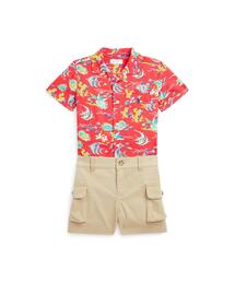 POLO RALPH LAUREN CHILDRENSWEAR（ポロ ラルフ ローレン チルドレンズウェア）の「トロピカル キャンプ シャツ & カーゴ ショートパンツ セット（その他ベビーウェア・キッズ）」