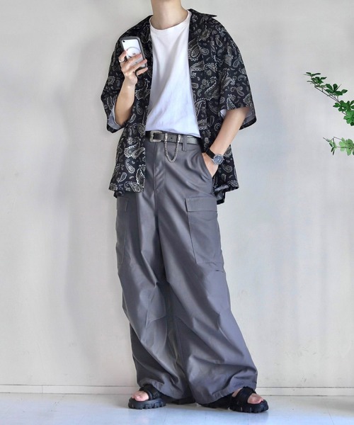 JUNRED(ジュンレッド)の「Mr.SZK × JUNRed / ペイズリープリントハーフスリーブシャツ(シャツ/ブラウス・メンズ・ブラック/グリーン・M/L/S)」の22枚目の写真