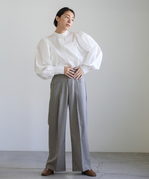 【モカ】ボリュームギャザータックTOP select MOCA（セレクトモカ）の「タックギャザーボリュームスリーブ