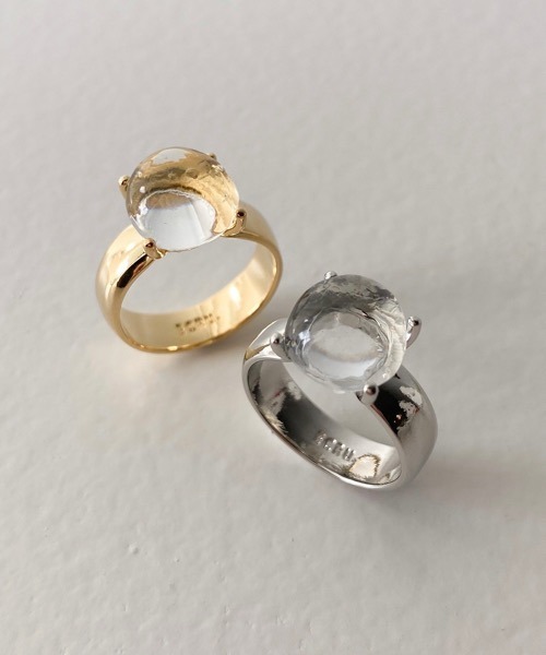 tone(トーン)の「【ECRu.】morning dew ring/クリア リング(リング・レディース・シルバー/ゴールド・#9/#11/#13)」の2枚目の写真