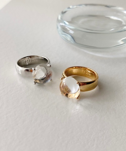 tone(トーン)の「【ECRu.】morning dew ring/クリア リング(リング・レディース・シルバー/ゴールド・#9/#11/#13)」の3枚目の写真